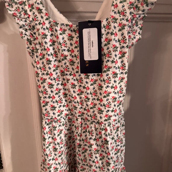 NWT POLO RALPH LAUREN Girls Floral Cotton Ruffle Dress sz 6X Cutout At The Back - Picture 11 of 11